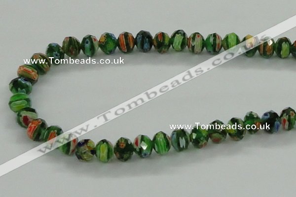 CLG58 15 inches 8*10mm faceted rondelle handmade lampwork beads