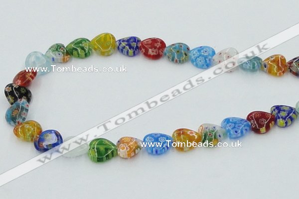 CLG580 16 inches 12*12mm heart lampwork glass beads wholesale