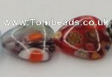 CLG581 16 inches 16*16mm heart lampwork glass beads wholesale