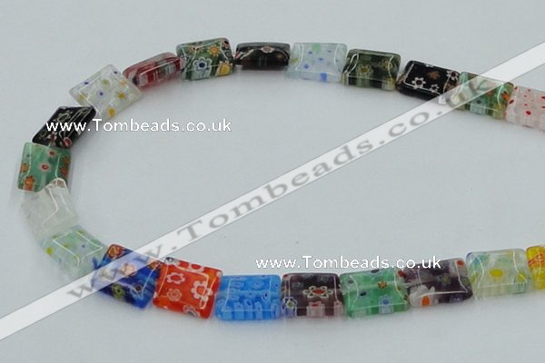 CLG585 16 inches 10*12mm rectangle lampwork glass beads wholesale