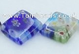CLG586 16 inches 14*14mm diamond lampwork glass beads wholesale
