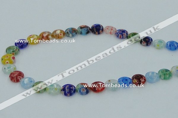 CLG587 16 inches 10mm flat round lampwork glass beads wholesale