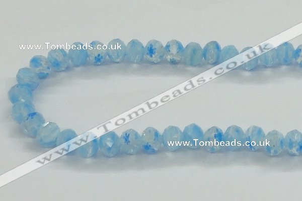 CLG59 15 inches 8*10mm faceted rondelle handmade lampwork beads