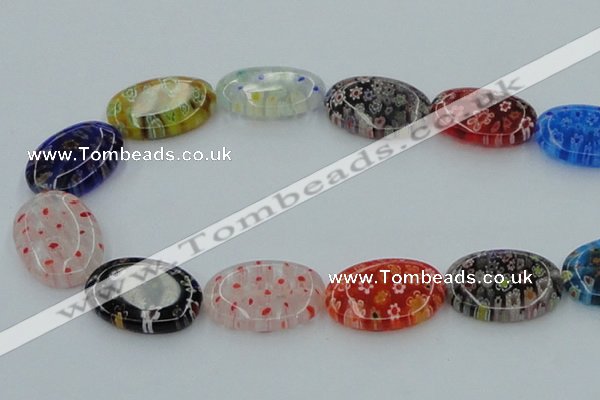 CLG591 16 inches 18*25mm oval lampwork glass beads wholesale