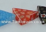 CLG594 16 inches 20*20mm triangle lampwork glass beads wholesale