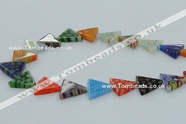 CLG594 16 inches 20*20mm triangle lampwork glass beads wholesale