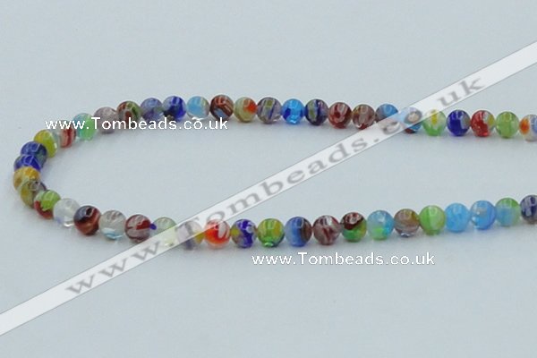 CLG600 16 inches 6mm round lampwork glass beads wholesale