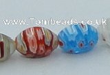 CLG609 5PCS 16 inches 8*12mm rice lampwork glass beads wholesale