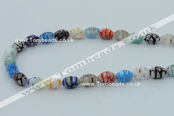 CLG609 5PCS 16 inches 8*12mm rice lampwork glass beads wholesale