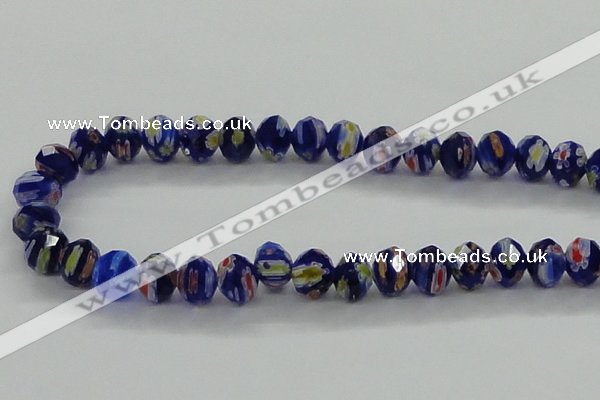 CLG61 15 inches 8*10mm faceted rondelle handmade lampwork beads