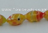 CLG610 5PCS 16 inches 7*12mm rice lampwork glass beads wholesale