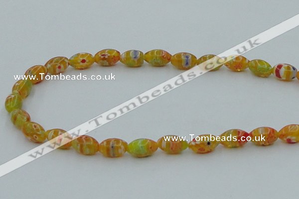 CLG610 5PCS 16 inches 7*12mm rice lampwork glass beads wholesale