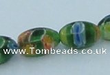 CLG612 5PCS 16 inches 7*12mm rice lampwork glass beads wholesale