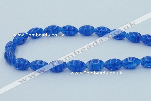 CLG616 3PCS 16 inches 10*16mm rice lampwork glass beads wholesale