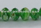 CLG62 15 inches 8*10mm faceted rondelle handmade lampwork beads