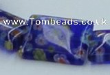 CLG622 5PCS 16 inches 13*18mm rectangle lampwork glass beads wholesale