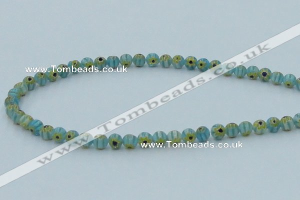 CLG627 10PCS 16 inches 6mm round lampwork glass beads wholesale