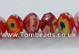 CLG63 15 inches 8*10mm faceted rondelle handmade lampwork beads