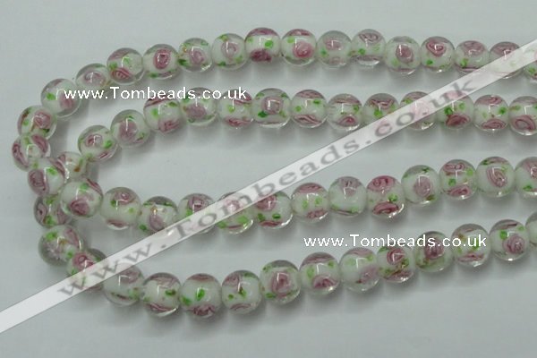 CLG750 15.5 inches 10mm round lampwork glass beads wholesale