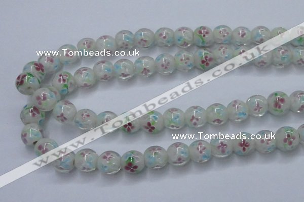 CLG751 15.5 inches 10mm round lampwork glass beads wholesale