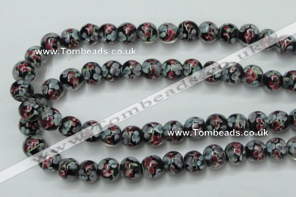 CLG754 15.5 inches 10mm round lampwork glass beads wholesale