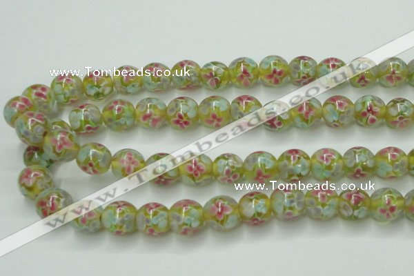 CLG756 15.5 inches 10mm round lampwork glass beads wholesale