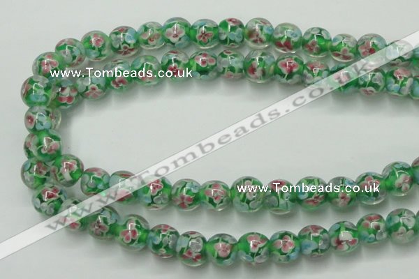 CLG757 15.5 inches 10mm round lampwork glass beads wholesale