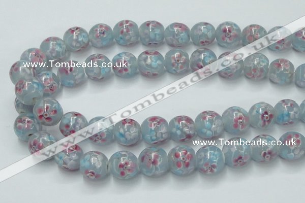 CLG759 15 inches 12mm round lampwork glass beads wholesale