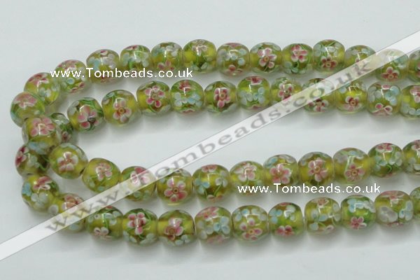 CLG761 15 inches 12mm round lampwork glass beads wholesale