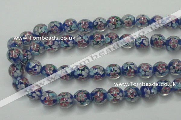 CLG762 15 inches 12mm round lampwork glass beads wholesale