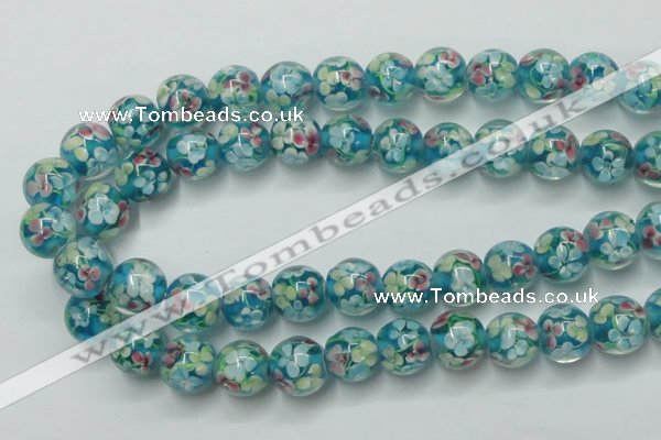 CLG763 15 inches 12mm round lampwork glass beads wholesale