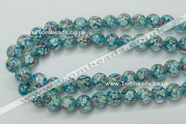 CLG763 15 inches 12mm round lampwork glass beads wholesale