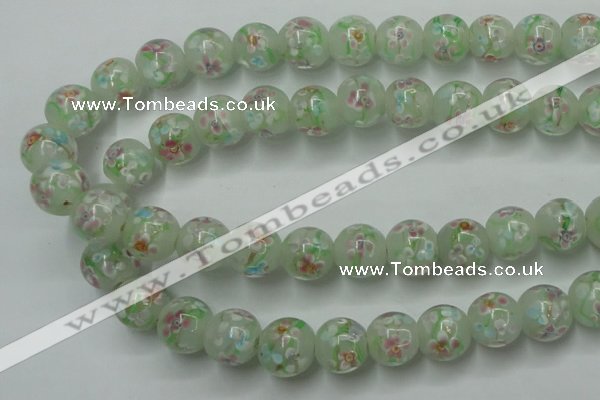 CLG764 15 inches 12mm round lampwork glass beads wholesale