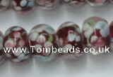 CLG767 14.5 inches 8*12mm rondelle lampwork glass beads wholesale