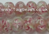 CLG771 14.5 inches 8*12mm rondelle lampwork glass beads wholesale