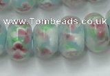 CLG773 14.5 inches 8*12mm rondelle lampwork glass beads wholesale