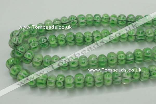 CLG774 14 inches 8*12mm rondelle lampwork glass beads wholesale