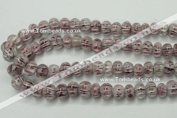 CLG777 14 inches 8*12mm rondelle lampwork glass beads wholesale