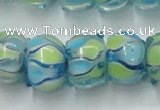 CLG779 14 inches 8*12mm rondelle lampwork glass beads wholesale