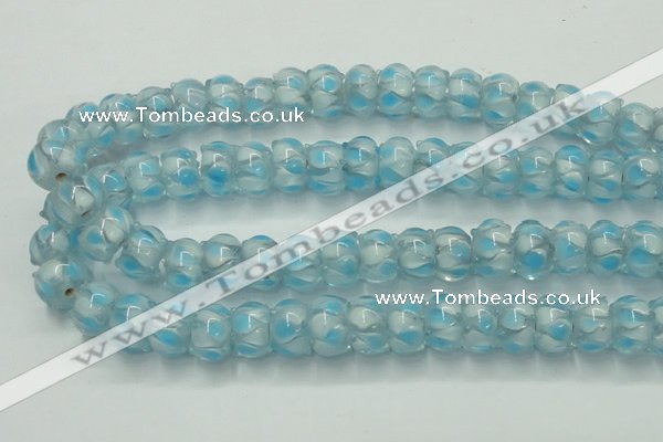 CLG780 14 inches 8*12mm rondelle lampwork glass beads wholesale