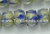 CLG782 14 inches 8*12mm rondelle lampwork glass beads wholesale