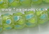 CLG783 14 inches 8*12mm rondelle lampwork glass beads wholesale