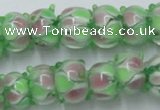 CLG785 14.5 inches 8*12mm rondelle lampwork glass beads wholesale