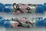 CLG786 15.5 inches 10*40mm cylinder lampwork glass beads wholesale