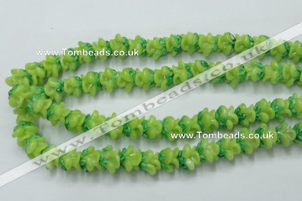 CLG789 15.5 inches 11*13mm rose lampwork glass beads wholesale