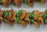 CLG790 15.5 inches 11*13mm rose lampwork glass beads wholesale