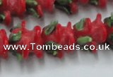 CLG795 15.5 inches 11*13mm rose lampwork glass beads wholesale