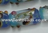 CLG805 15 inches 14*24mm rectangle lampwork glass beads wholesale