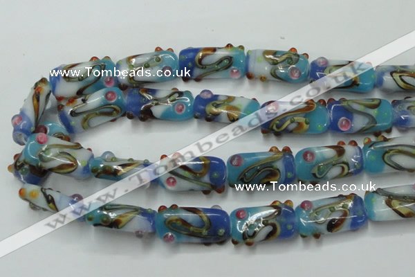 CLG805 15 inches 14*24mm rectangle lampwork glass beads wholesale