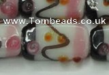 CLG807 15 inches 14*24mm rectangle lampwork glass beads wholesale